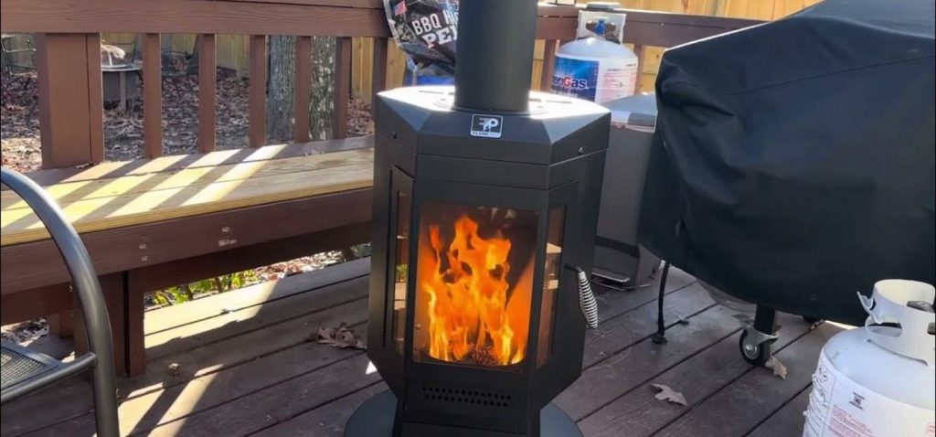 poele granules terrasse